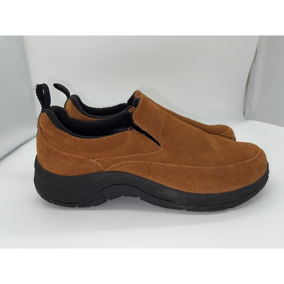 L.L. Bean Women's Comfort Moc Slip-On Burnt Orange Suede‎ Leather (Size 9) Brown - Picture 2 of 6